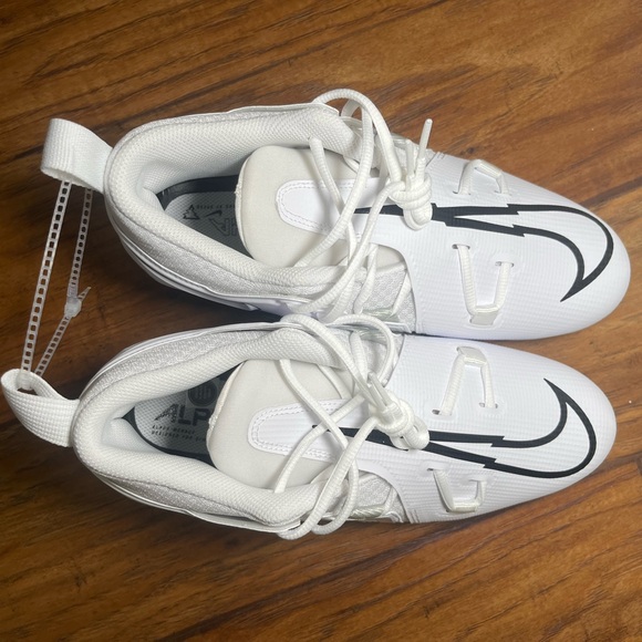 Nike Alpha Menace Pro 3 white Football Cleats Men’s Sz New No Box! - Picture 5 of 5